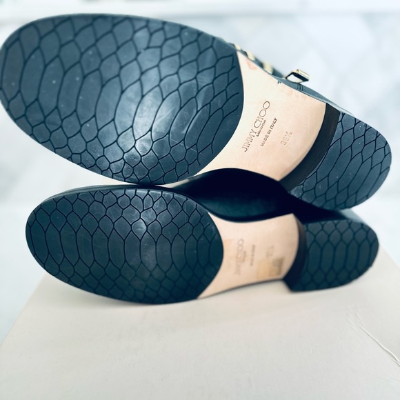 NIB AUTHENTIC JIMMY CHOO DOREEN BIKER LEATHER RIDING BOOTS....GET THE LV LOOK - Picture 6 of 11